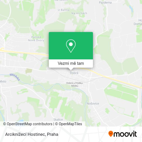 Arciknížecí Hostinec mapa
