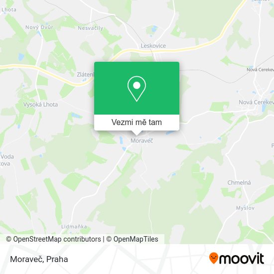 Moraveč mapa