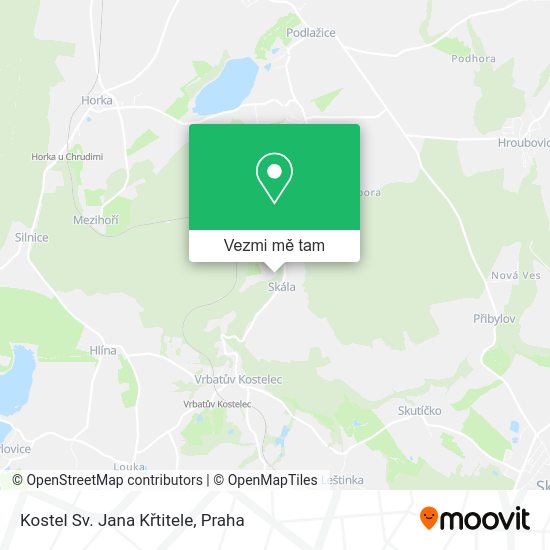 Kostel Sv. Jana Křtitele mapa