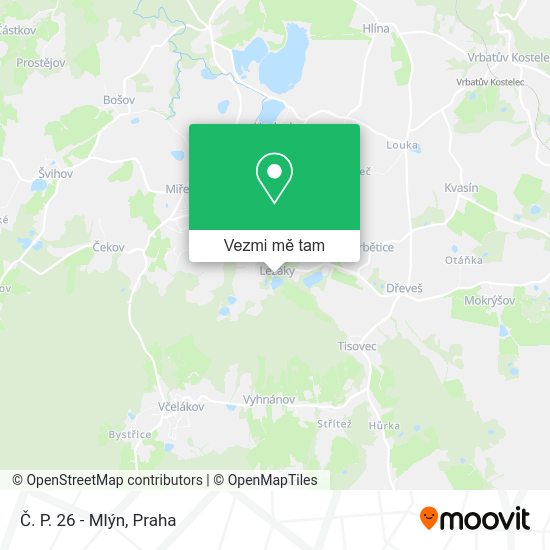 Č. P. 26 - Mlýn mapa