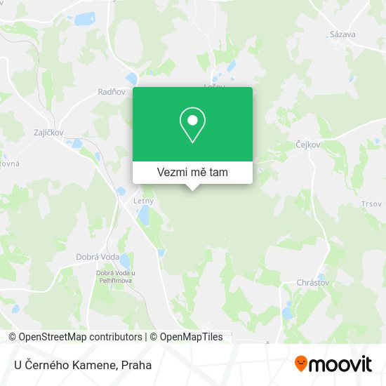 U Černého Kamene mapa