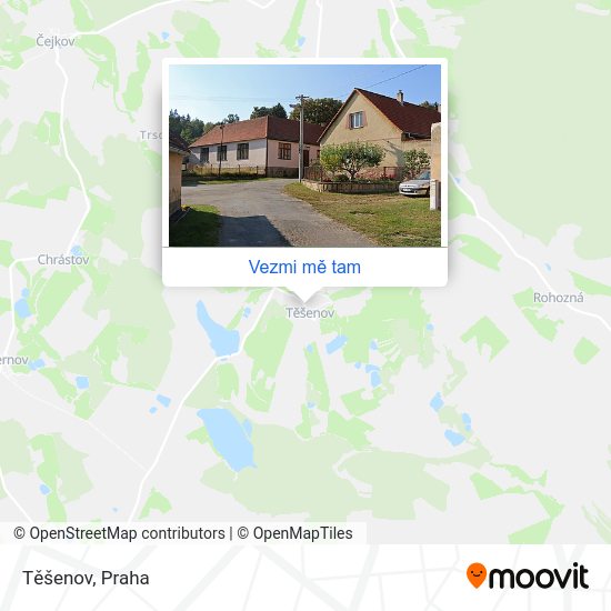 Těšenov mapa