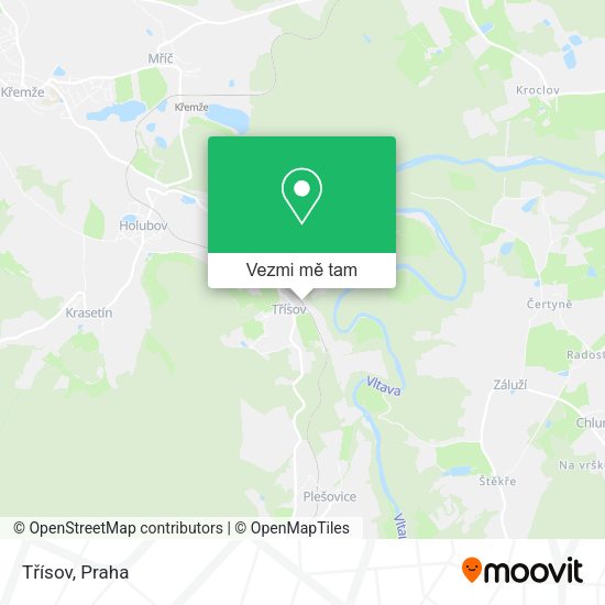 Třísov mapa