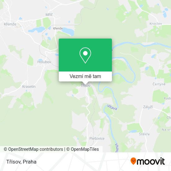 Třísov mapa