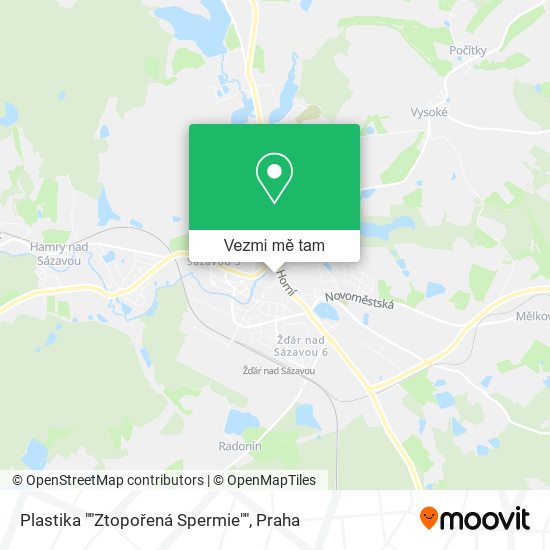 Plastika ""Ztopořená Spermie"" mapa
