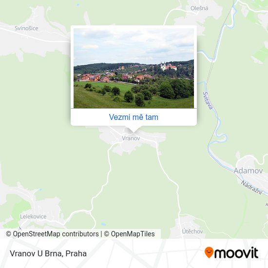 Vranov U Brna mapa