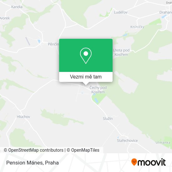 Pension Mánes mapa