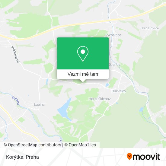 Korýtka mapa