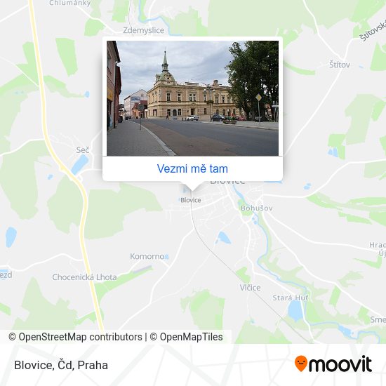 Blovice, Čd mapa