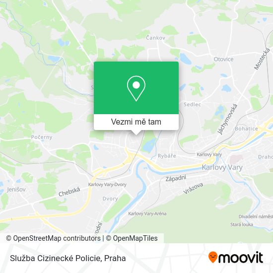 Služba Cizinecké Policie mapa
