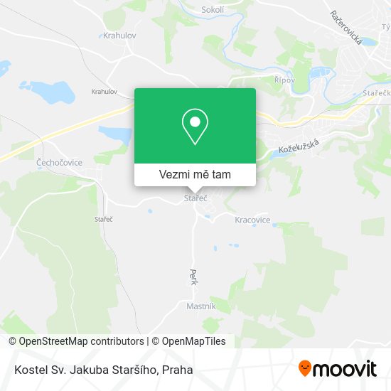Kostel Sv. Jakuba Staršího mapa