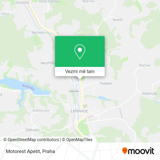 Motorest Apetit mapa