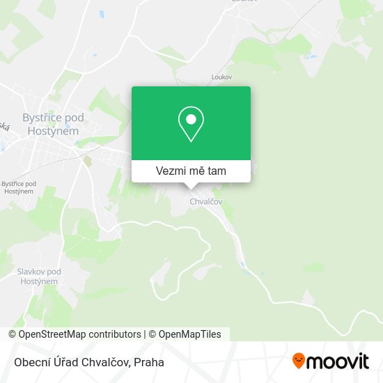 Obecní Úřad Chvalčov mapa