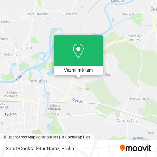 Sport-Cocktail-Bar Garáž mapa