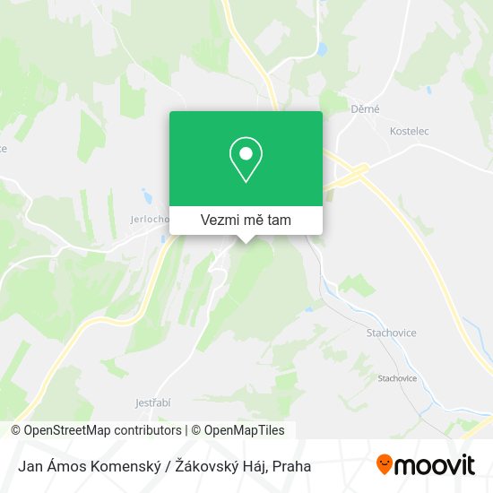 Jan Ámos Komenský / Žákovský Háj mapa
