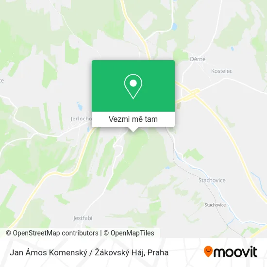 Jan Ámos Komenský / Žákovský Háj mapa