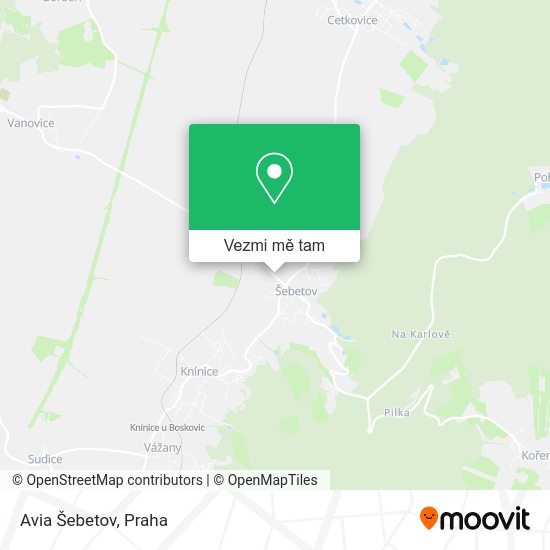 Avia Šebetov mapa