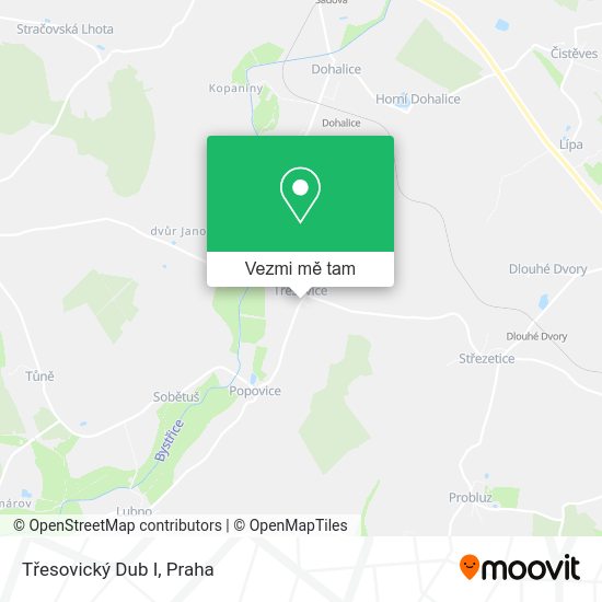 Třesovický Dub I mapa