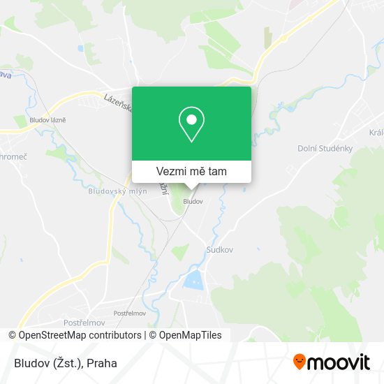 Bludov (Žst.) mapa