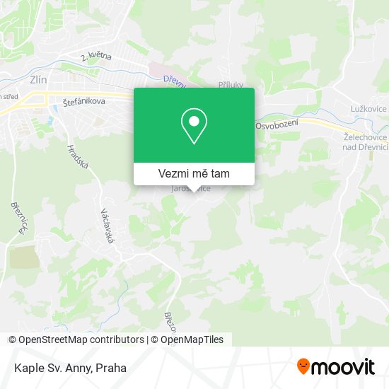 Kaple Sv. Anny mapa