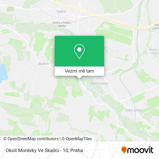 Okolí Morávky Ve Skalici - 10 mapa