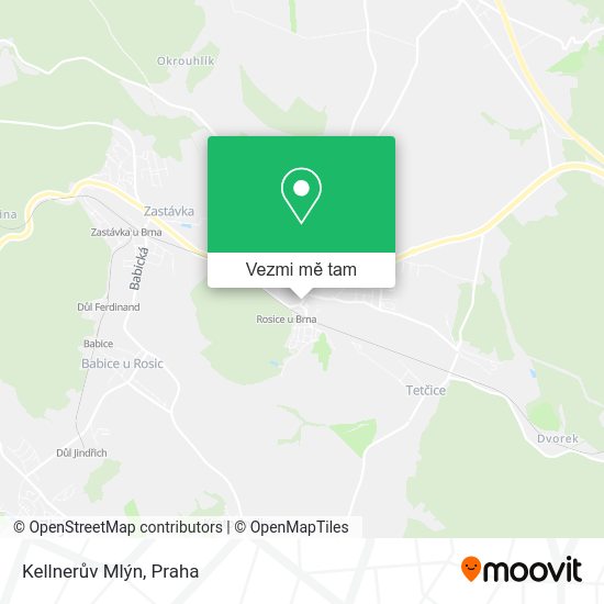 Kellnerův Mlýn mapa