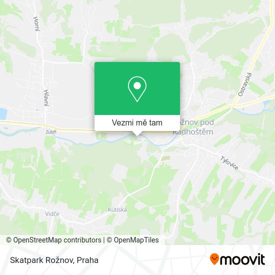 Skatpark Rožnov mapa