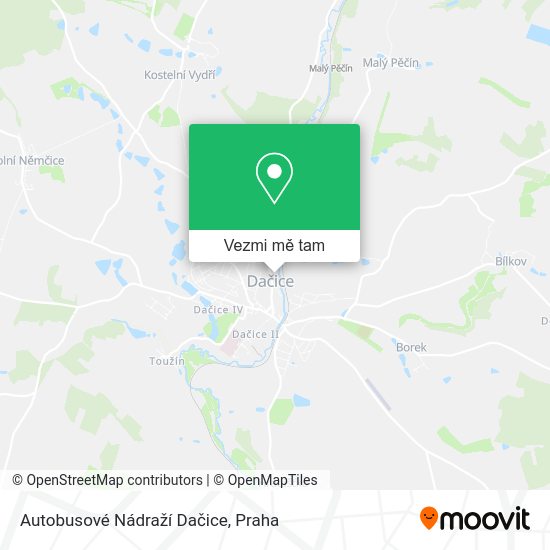 Autobusové Nádraží Dačice mapa