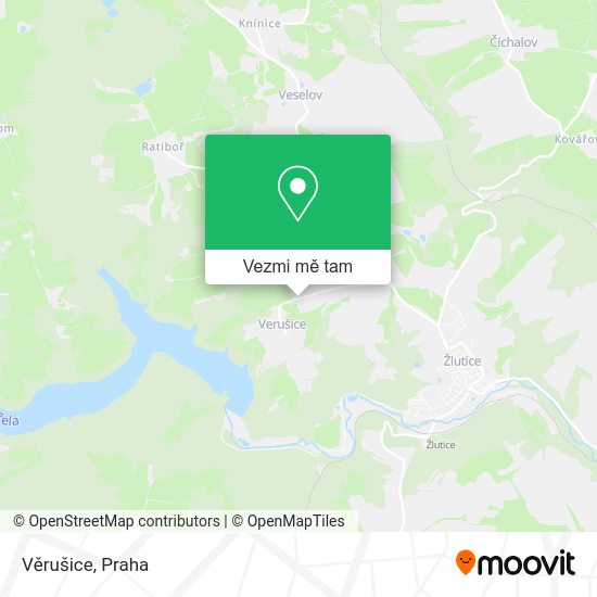Věrušice mapa