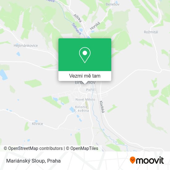 Mariánský Sloup mapa