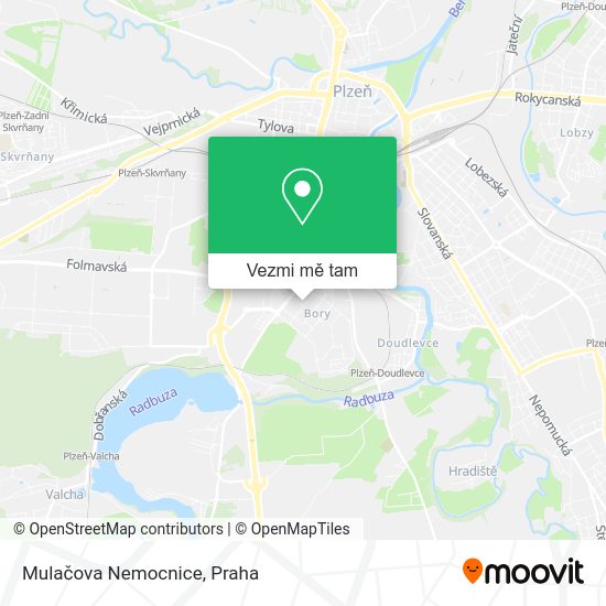 Mulačova Nemocnice mapa