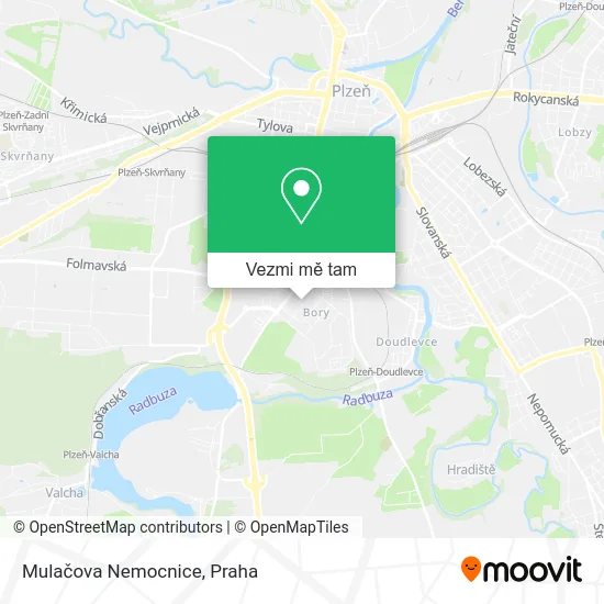 Mulačova Nemocnice mapa