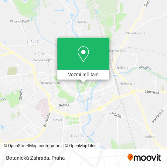 Botanická Zahrada mapa