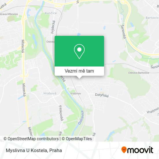 Myslivna U Kostela mapa