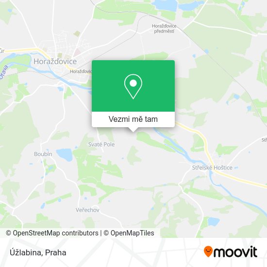 Úžlabina mapa