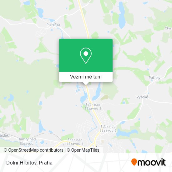 Dolní Hřbitov mapa