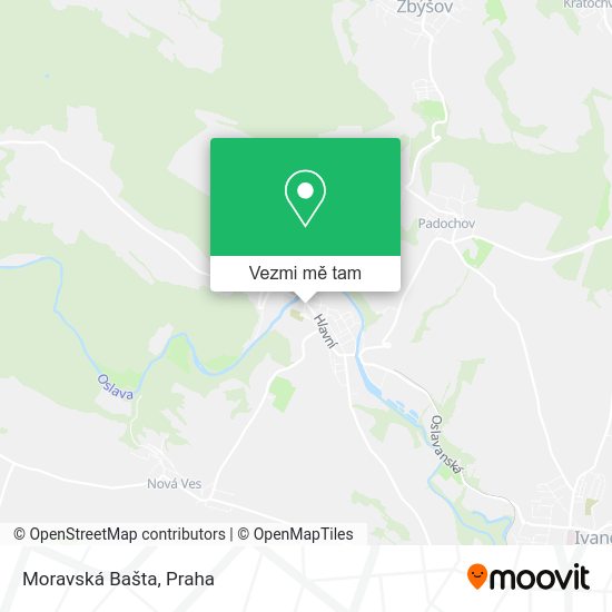 Moravská Bašta mapa