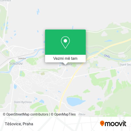 Těšovice mapa