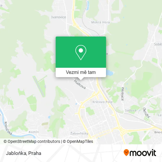 Jabloňka mapa