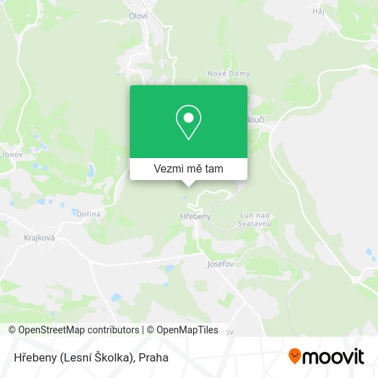 Hřebeny (Lesní Školka) mapa