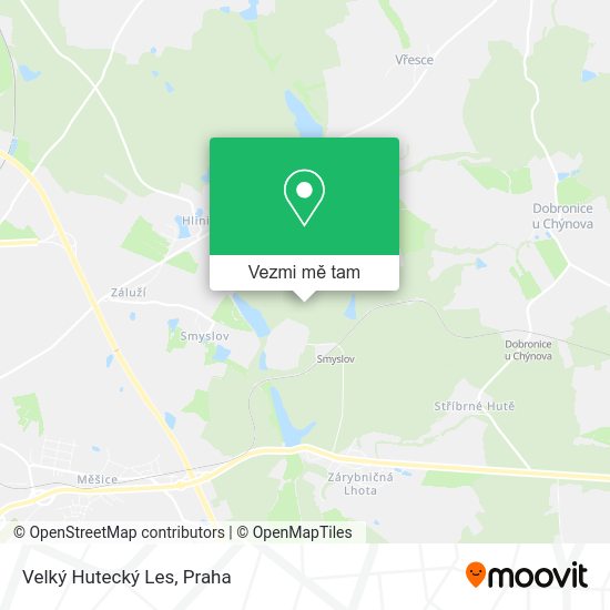 Velký Hutecký Les mapa