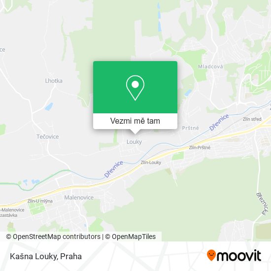 Kašna Louky mapa