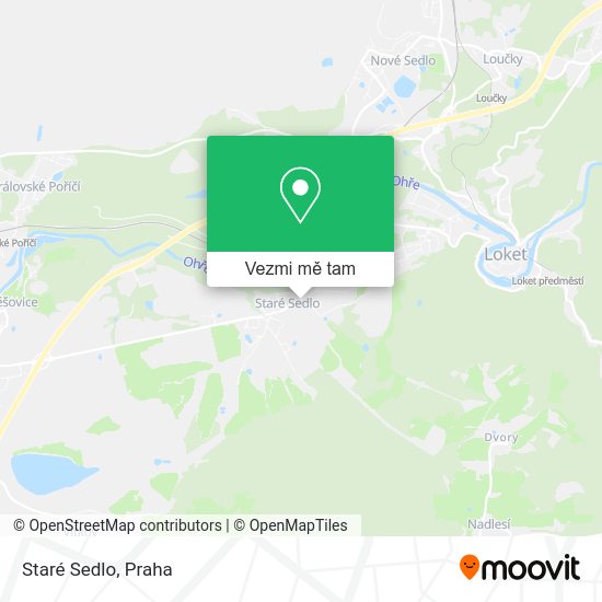 Staré Sedlo mapa