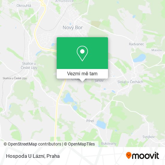 Hospoda U Lázní mapa