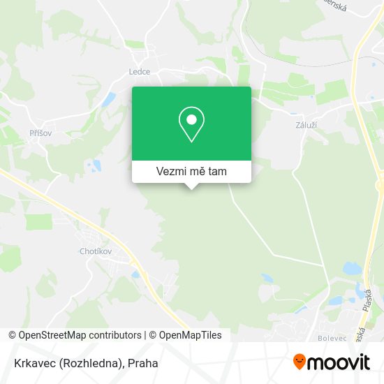 Krkavec (Rozhledna) mapa