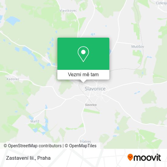 Zastavení Iii. mapa