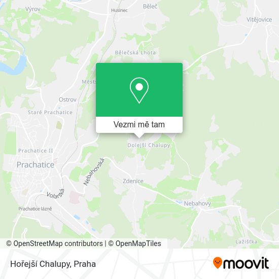 Hořejší Chalupy mapa