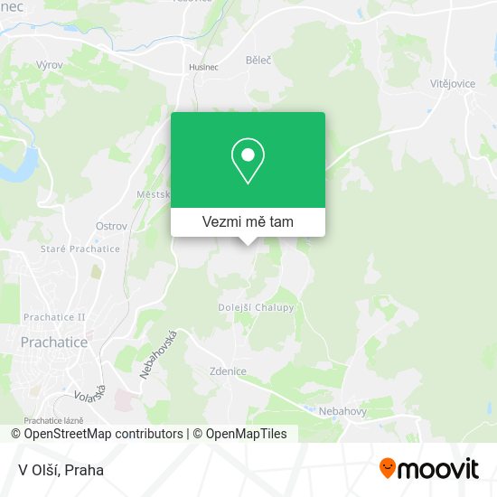V Olší mapa