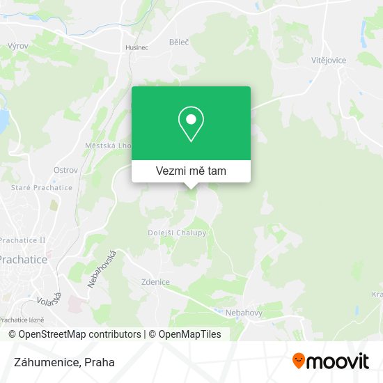 Záhumenice mapa