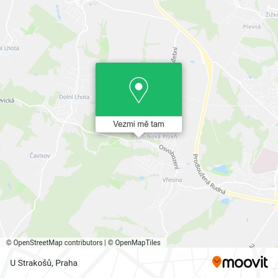 U Strakošů mapa